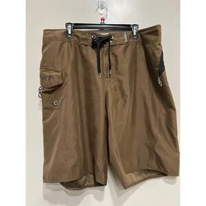 Volcom Men's boardshorts Swim Surf Trunk Brown fishing Beach Size 40